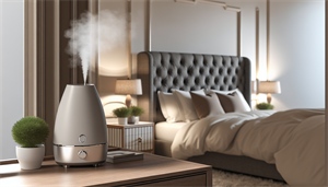 Photo of a humidifier in a bedroom