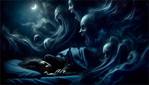 Illustration of a person experiencing night terrors