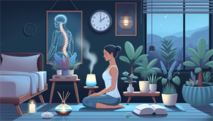 Illustration of lifestyle changes promoting better sleep and alleviating back pain