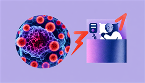 Illustration of breast cancer cells