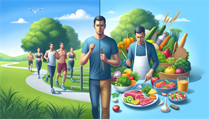 Illustration of healthy lifestyle choices