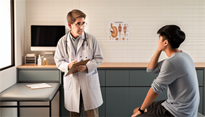 Photo of a person consulting a doctor about sleep apnea