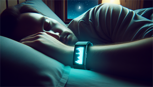Fitbit device tracking sleep patterns