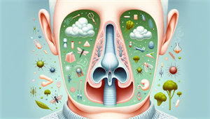 Illustration of common causes of nasal congestion and snoring