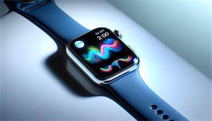Illustration of an Apple Watch with sleep tracking features