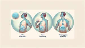Illustration of different breathing patterns