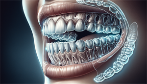 Illustration of misaligned teeth and jaw