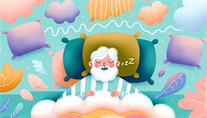 An illustration of a person wearing dentures while sleeping, highlighting the connection between dentures and snoring.