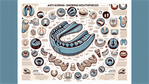 A diagram comparing different types of snoring mouthpieces, including anti snoring mouthpieces and their benefits.