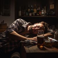 man-drinking-alcohol-and-sleeping