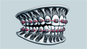 Illustration of braces used for overbite correction