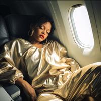rihanna sleeping on airplane