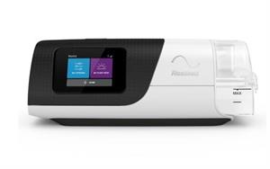 A picture of a ResMed AirSense 11 AutoSet CPAP machine with automatic pressure adjustments