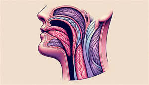 Illustration of throat anatomy during snoring