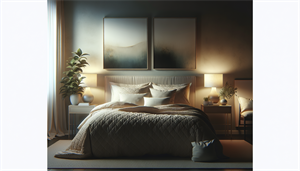 Illustration of a peaceful bedroom environment