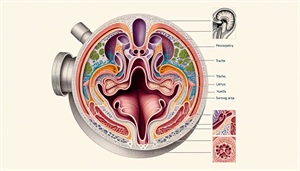Illustration of a baby's throat anatomy