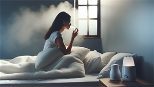 Person managing allergies and asthma for better sleep
