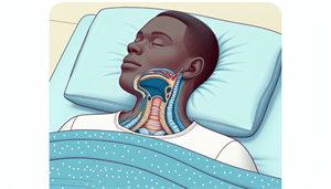 Illustration of obstructive sleep apnea syndrome