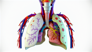 Photo of a respiratory system anatomical model