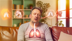 Photo of a person experiencing daytime sleepiness and the potential health implications of chronic snoring