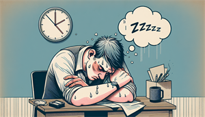 Illustration of common symptoms of sleep apnea and anxiety disorders