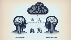 Illustration of different types of sleep apnea and their connection with anxiety