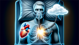 Illustration of the link between sleep apnea and sudden cardiac death