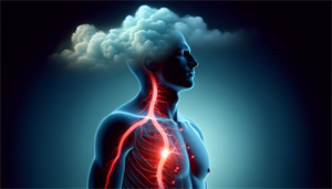 Illustration of stress hormones affecting body temperature