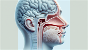 Illustration of nasal congestion and snoring