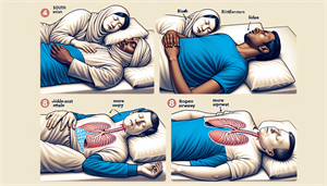 Illustration of different sleep positions and their influence on snoring