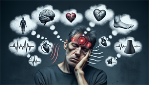 Illustration depicting health problems related to poor sleep