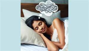 Illustration of a person sleeping with ZZZ symbol in a thought bubble