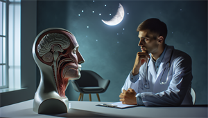 Illustration of consulting a dentist or sleep specialist