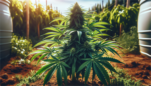 Illustration of a cannabis plant