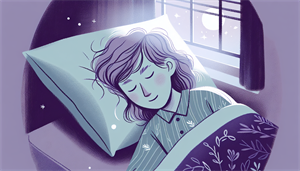 Illustration of a person sleeping peacefully in bed