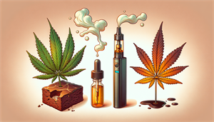 Illustration of various cannabis consumption methods
