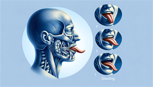 Illustration of tongue exercises to stop snoring naturally