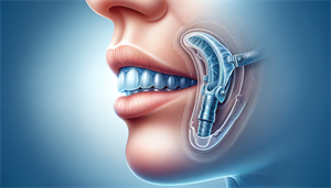Illustration of mandibular advancement device (MAD)